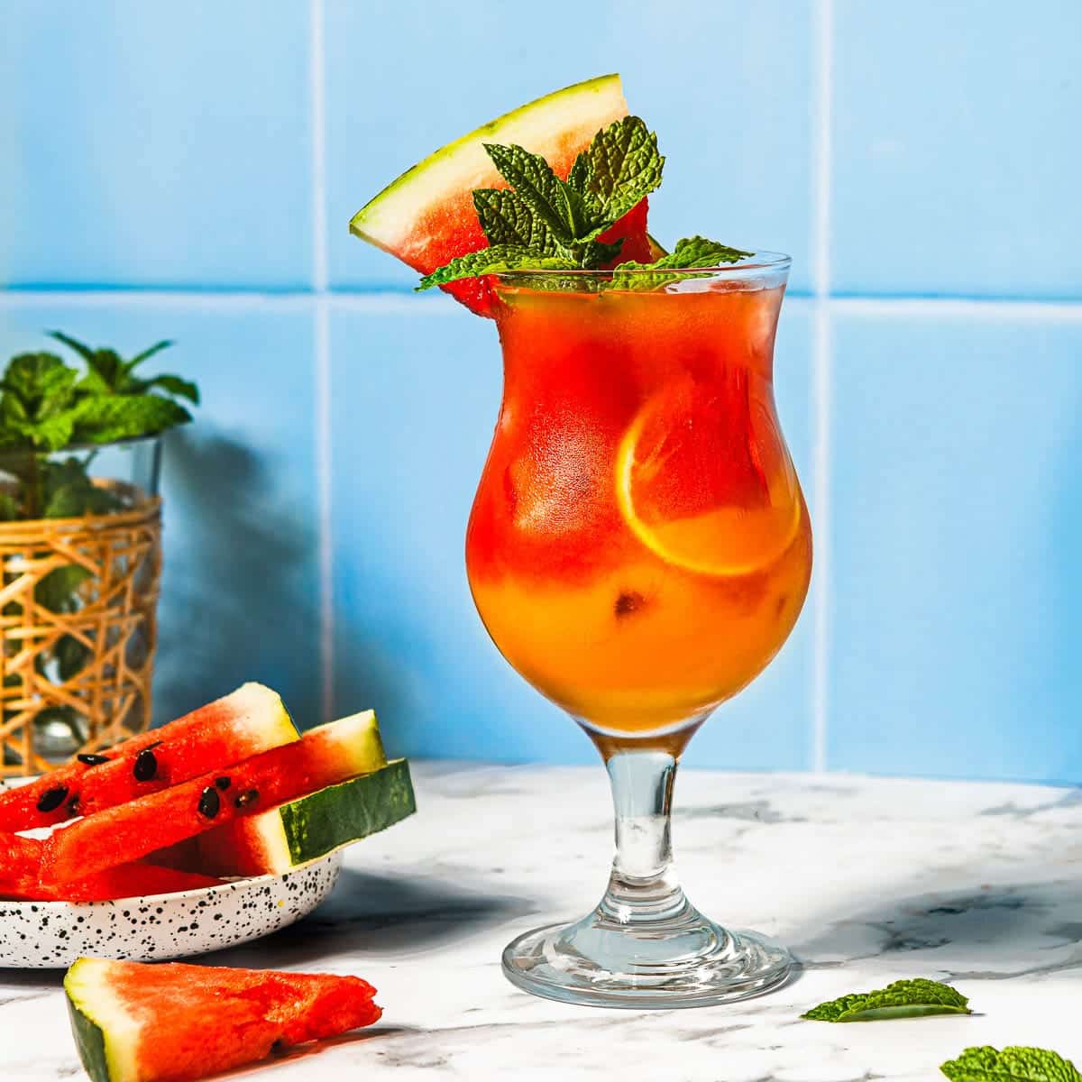 Watermelon Peach mocktail